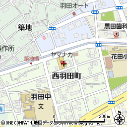 愛知県豊橋市西羽田町90周辺の地図