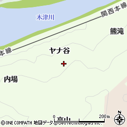 京都府木津川市加茂町北（ヤナ谷）周辺の地図