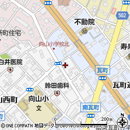 愛知県豊橋市南瓦町71周辺の地図