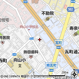 愛知県豊橋市南瓦町4周辺の地図