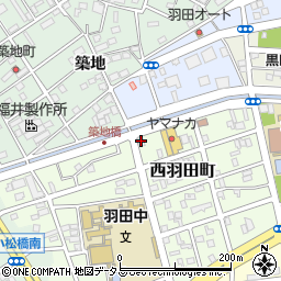 愛知県豊橋市西羽田町87周辺の地図