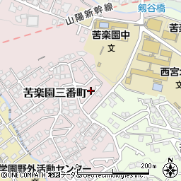 兵庫県西宮市苦楽園三番町12-13周辺の地図