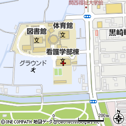 看護学部棟周辺の地図