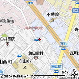 愛知県豊橋市南瓦町73周辺の地図