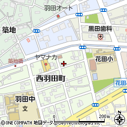 愛知県豊橋市西羽田町230周辺の地図