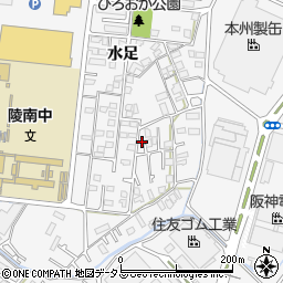 兵庫県加古川市野口町水足299-8周辺の地図