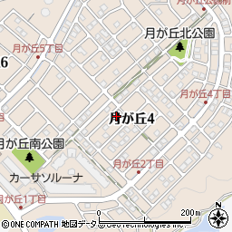兵庫県神戸市西区月が丘周辺の地図