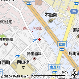 愛知県豊橋市南瓦町74周辺の地図
