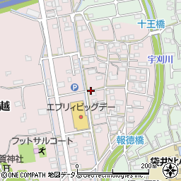 静岡県袋井市堀越周辺の地図