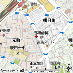 ゆうゆう美容室　吹田・元町店周辺の地図