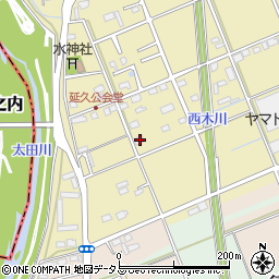 静岡県袋井市延久386周辺の地図