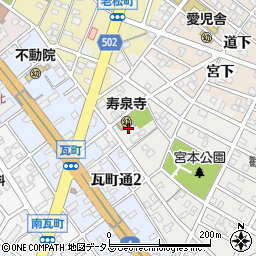 愛知県豊橋市瓦町通裏周辺の地図