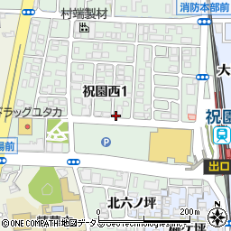 京都府精華町（相楽郡）祝園西周辺の地図
