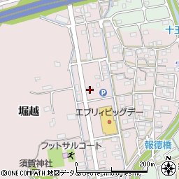 静岡県袋井市堀越1133周辺の地図