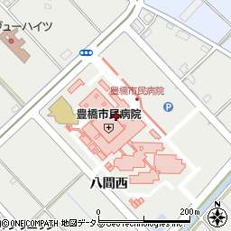 豊橋市民病院周辺の地図