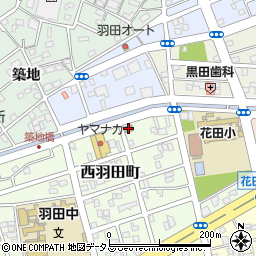 西羽田町公民館周辺の地図