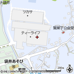 静岡県袋井市鷲巣西周辺の地図