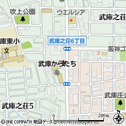 尼崎北武庫之荘郵便局 ＡＴＭ周辺の地図