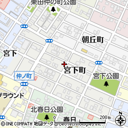 愛知県豊橋市宮下町52周辺の地図