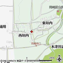 京都府木津川市加茂町岡崎東垣内33周辺の地図