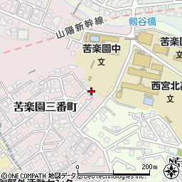 兵庫県西宮市苦楽園三番町12-24周辺の地図
