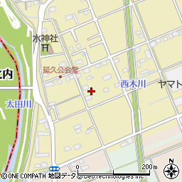 静岡県袋井市延久389周辺の地図