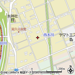 静岡県袋井市延久388周辺の地図