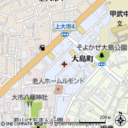 兵庫県西宮市大島町4周辺の地図