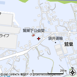 静岡県袋井市鷲巣256周辺の地図