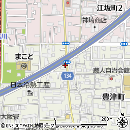 豊津エコキューブ駐車場周辺の地図