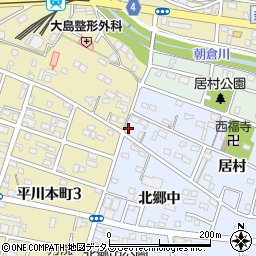 愛知県豊橋市岩田町居村176周辺の地図