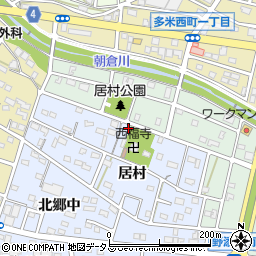 愛知県豊橋市岩田町居村92周辺の地図