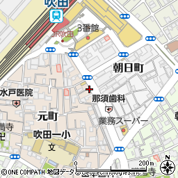 リパークＪＲ吹田駅南駐車場周辺の地図