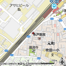 日電社吹田支店周辺の地図