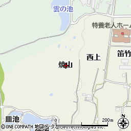 京都府相楽郡精華町南稲八妻焼山周辺の地図