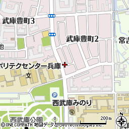 ＢＨＬ武庫之荘２集会所周辺の地図