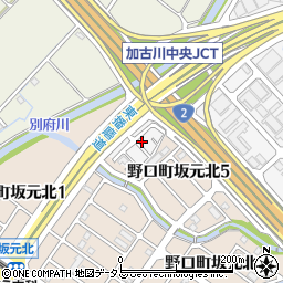 兵庫県加古川市野口町坂元257-21周辺の地図