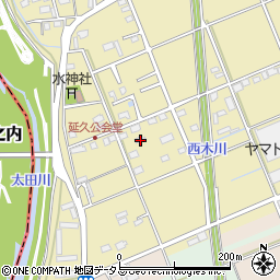 静岡県袋井市延久394周辺の地図