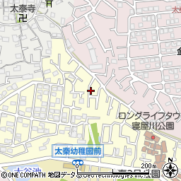 大阪府寝屋川市太秦緑が丘7周辺の地図