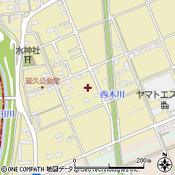 静岡県袋井市延久390-5周辺の地図