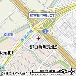 兵庫県加古川市野口町坂元257-26周辺の地図