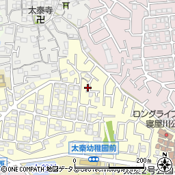 大阪府寝屋川市太秦緑が丘9-19周辺の地図