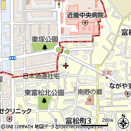 兵庫県尼崎市富松町3丁目30-13周辺の地図