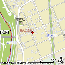 静岡県袋井市延久393周辺の地図