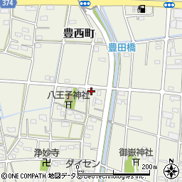 静岡県浜松市中央区豊西町1972周辺の地図