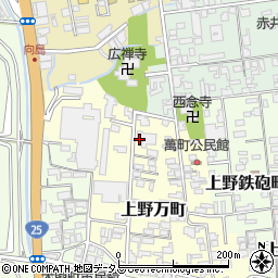 三重県伊賀市上野万町2222周辺の地図