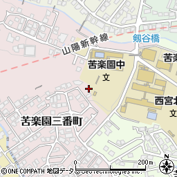兵庫県西宮市苦楽園三番町13-25周辺の地図