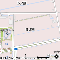 愛知県豊橋市神野新田町ミノ割周辺の地図