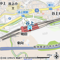 セブンイレブン神鉄谷上駅店周辺の地図