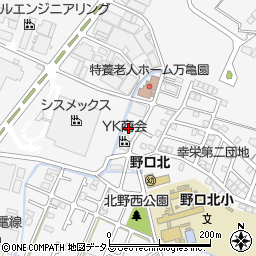 兵庫県加古川市野口町水足105-13周辺の地図